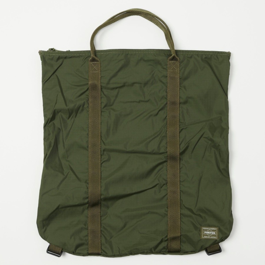 Accessories Porter - Yoshida & Co. | Porter-Yoshida & Co. Flex 2-Way Tote Bag - Olive Drab