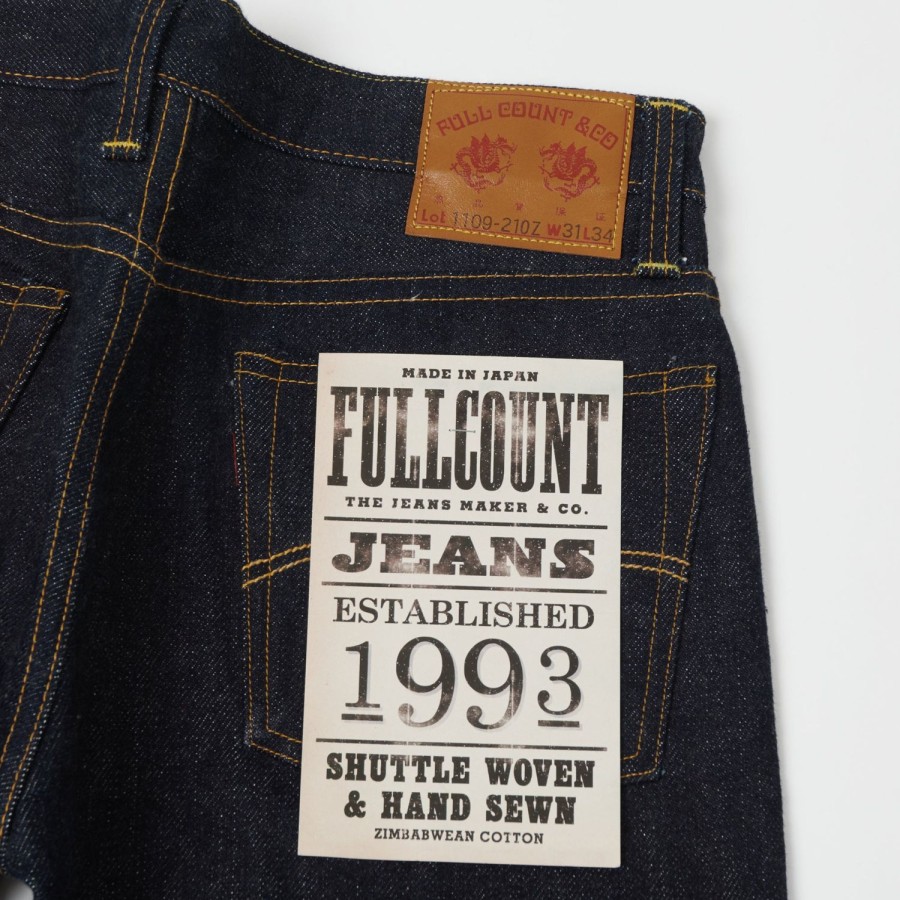 Clothing Full Count | Full Count 1109-21Oz '21 Ounce' Slim Straight Jean - Raw