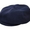 Accessories Crown Cap | Crown Cap 1-235S Wool News Boy Cap - Navy