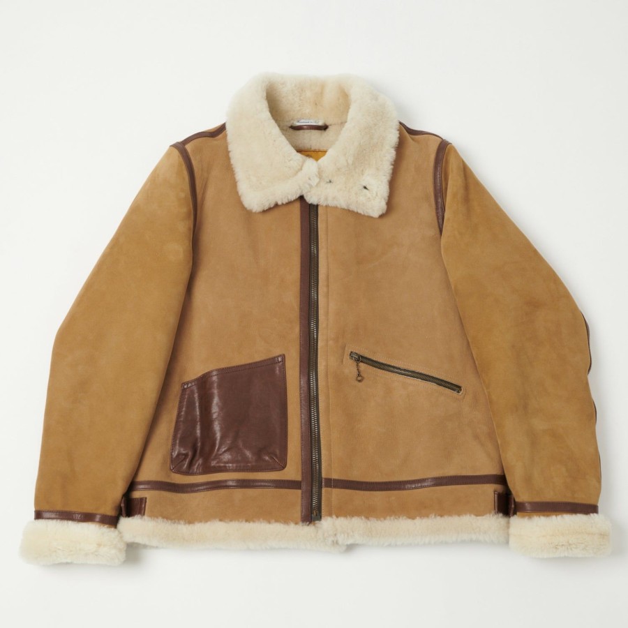 Clothing Shangri-La Heritage | Shangri-La Heritage 'Aviatore' B-3 Shearling Flight Jacket - Sabbia