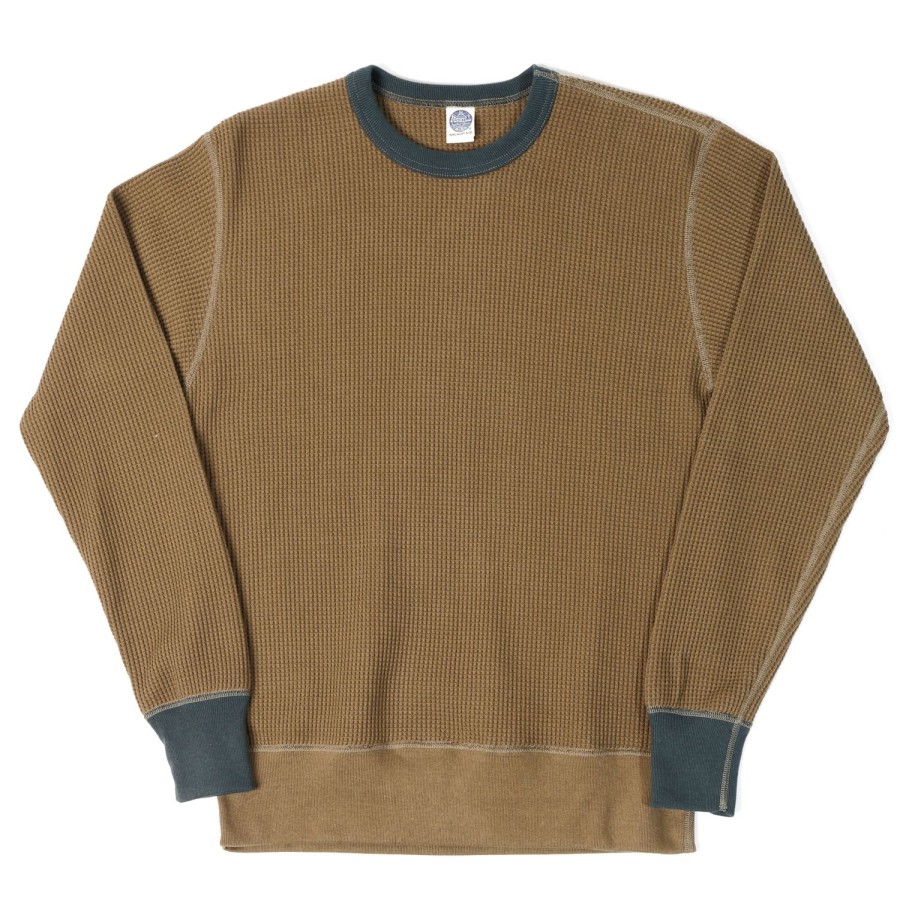 Clothing TOYS McCOY | Toys Mccoy Big Waffle Crew Neck Sweatshirt - Brown