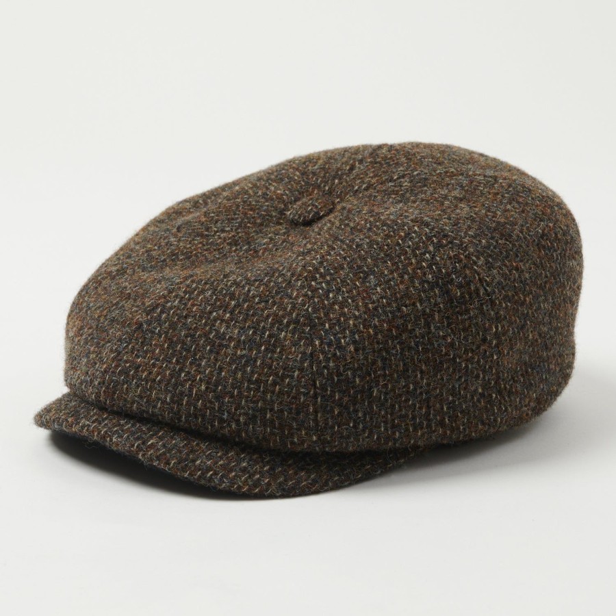 Accessories Stetson | Stetson 6840106-56 Hatteras Wool Flat Cap - Brown Melange