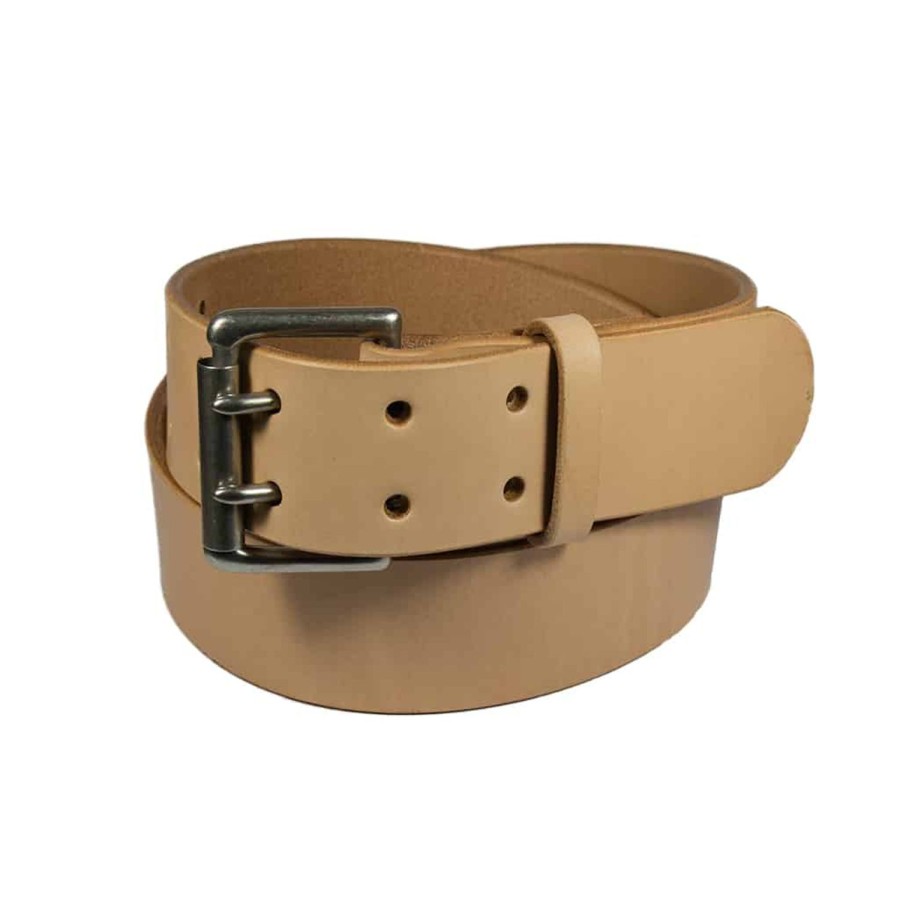 Accessories Barnes & Moore | Barnes & Moore Heavyweight Belt - Natural Harness/Nickel