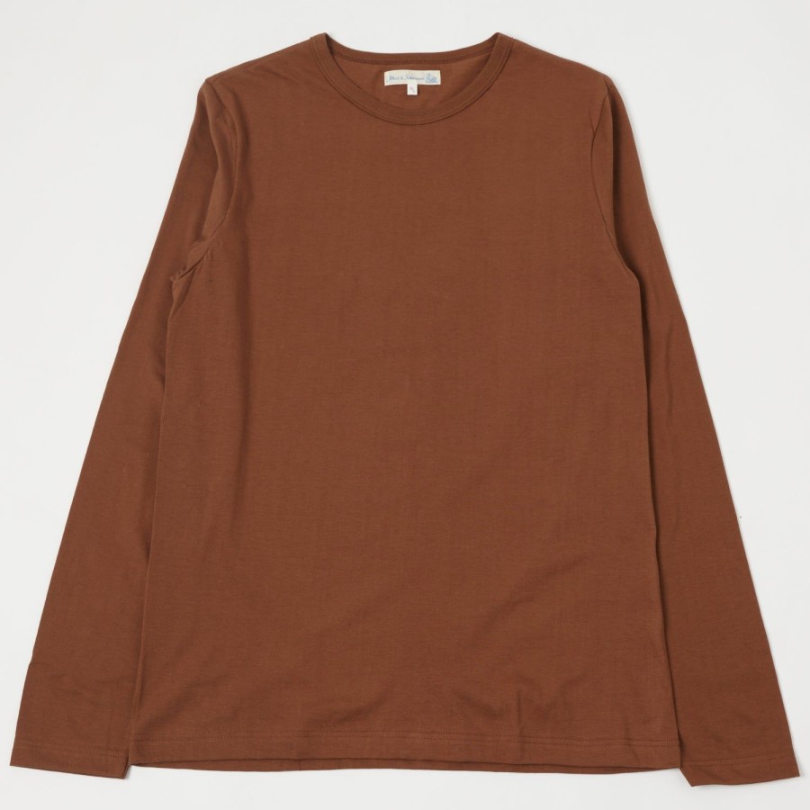 Clothing Merz b. Schwanen | Merz B. Schwanen 1950S Crew Neck Ls Tee - Tan