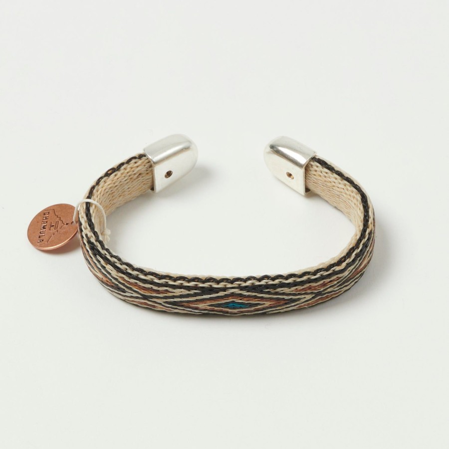 Accessories Chamula | Chamula Bendable Horsehair Bracelet - Brown/White/Turquoise