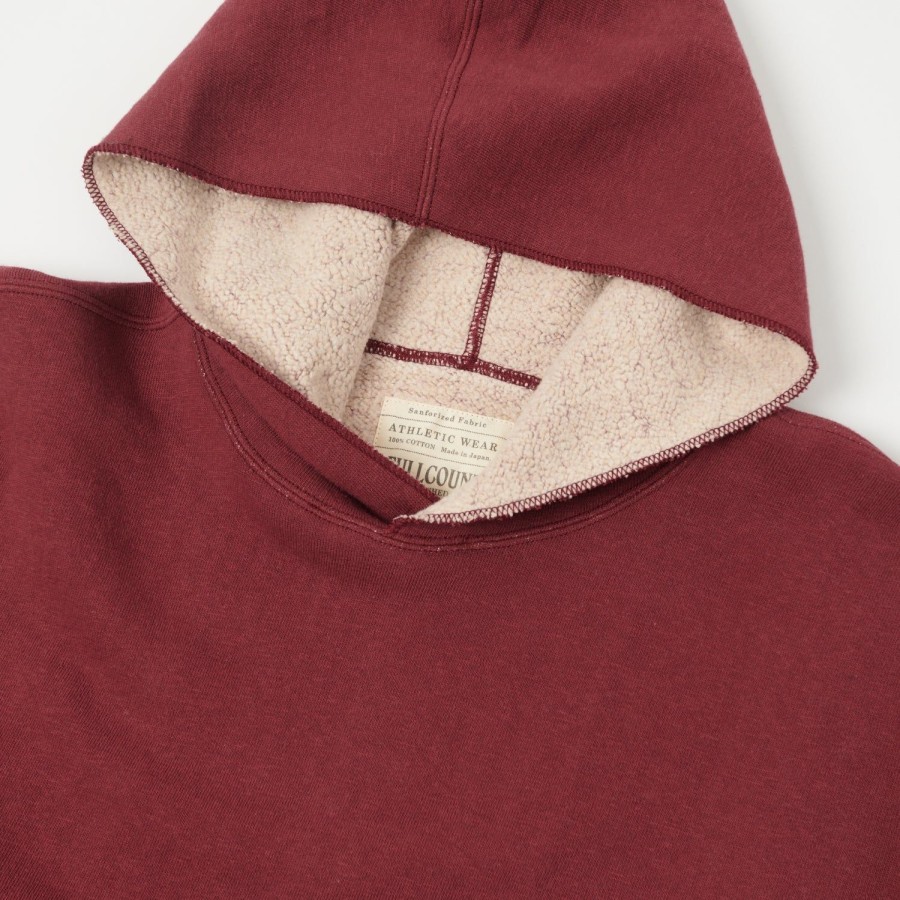 Clothing Full Count | Full Count 3760 Lock & Closs Hoodie Mother Cotton Hoodie - Burgundy