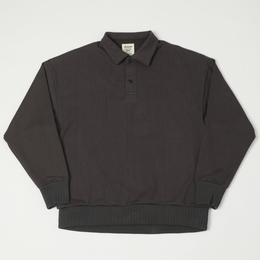 Clothing Jackman | Jackman Jm7266 Dotsume Sweat Owners Polo - Charcoal