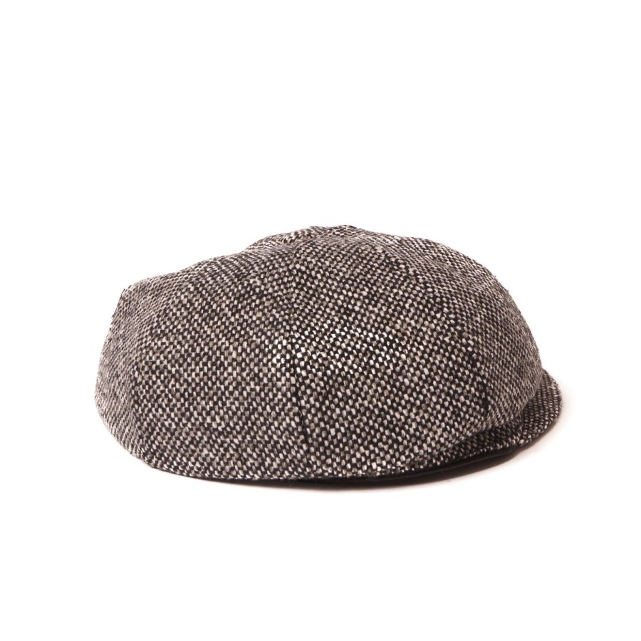 Accessories Crown Cap | Crown Cap 1-235P Wool News Boy Cap - Salt & Pepper