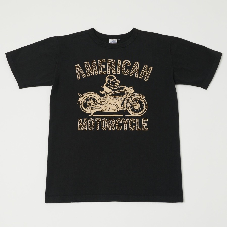 Clothing Studio D'artisan | Studio D'Artisan 'American Motorcycle' Print Tee - Black