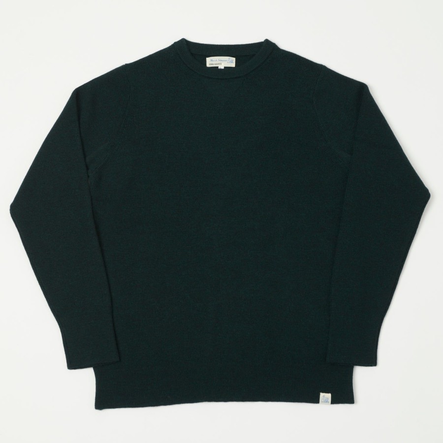 Clothing Merz b. Schwanen | Merz B. Schwanen Mwcc01 Ribbed Merino Pullover - Dark Teal