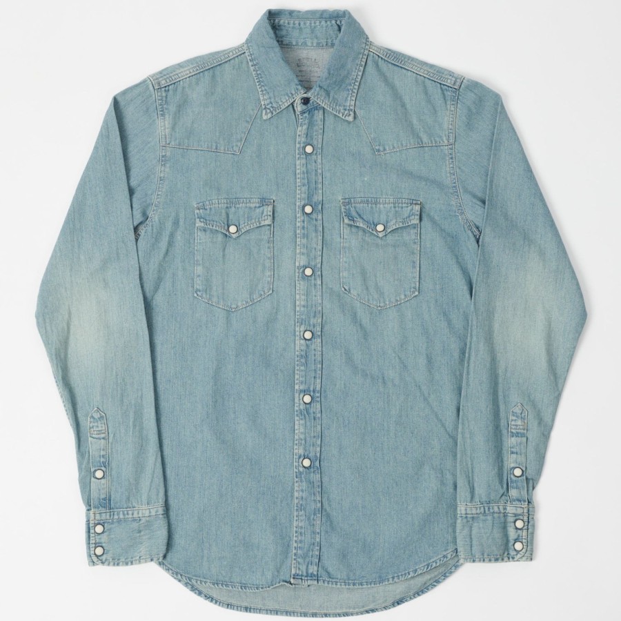 Clothing Spellbound | Spellbound 48-736E Western Style 6Oz Denim Shirt - Light Washed