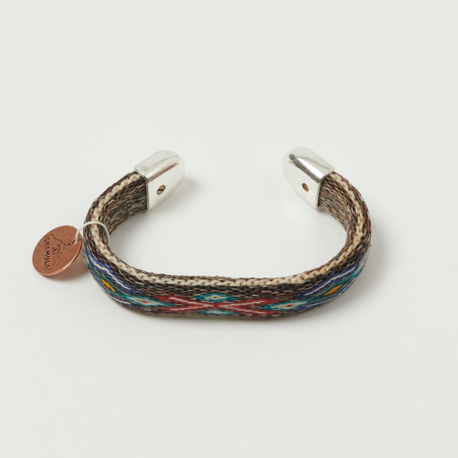 Accessories Chamula | Chamula Bendable Horsehair Bracelet - Nature/Turquoise/Blue