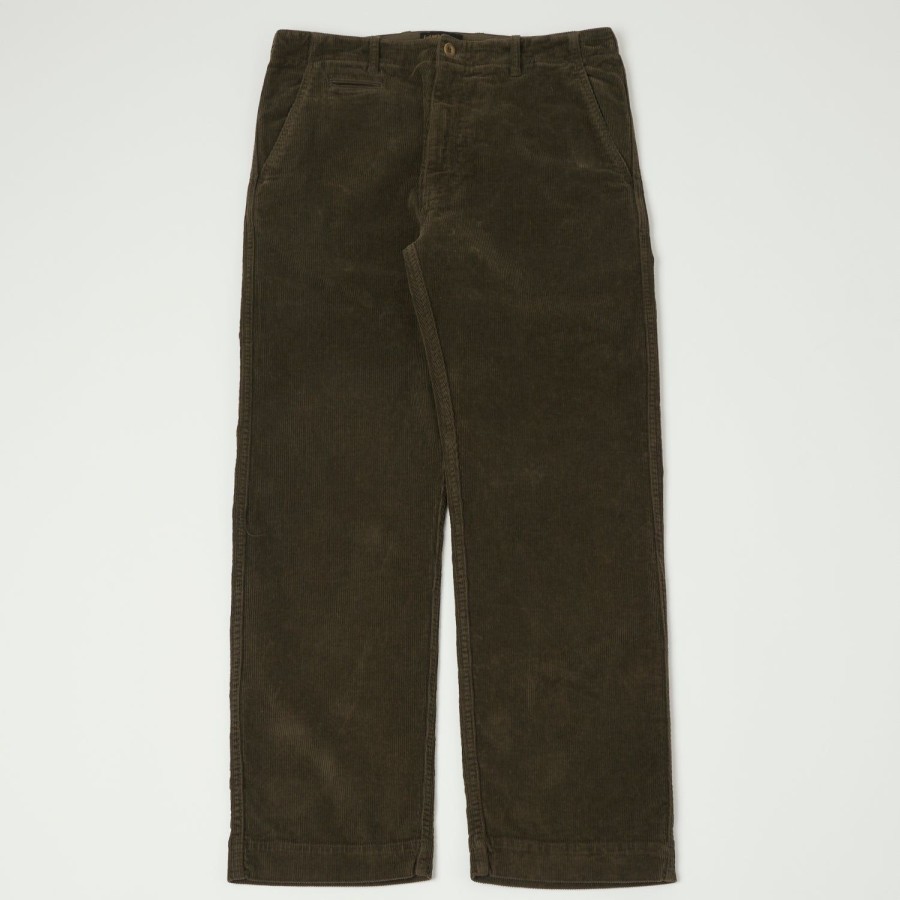 Clothing East Harbour Surplus | East Harbour Surplus 'Axel 101' Corduroy Trouser - Green