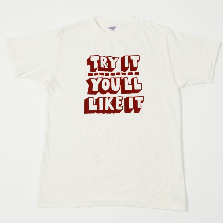 Clothing Dubbleworks | Dubbleworks 'Try It' Print Tee - Off White