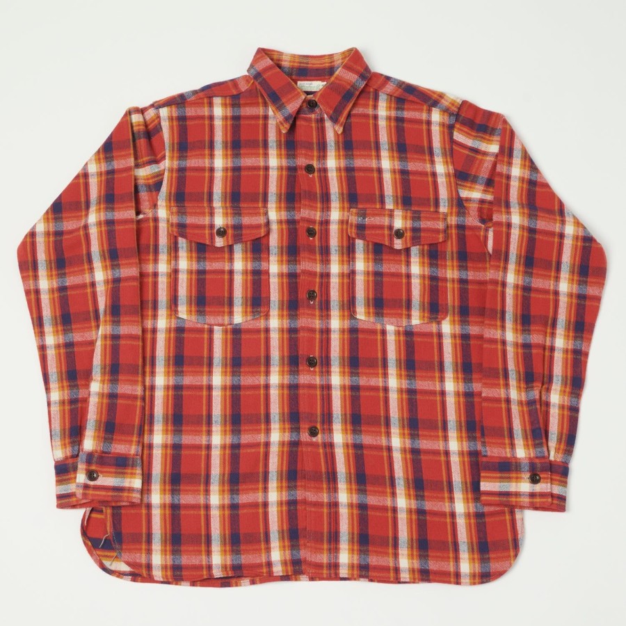 Clothing Warehouse & Co | Warehouse 3022 'G Pattern 24' Check Flannel Shirt - Red