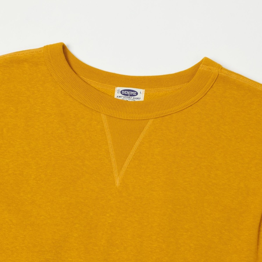 Clothing Denime | Denime Lot. 260 4-Needle Sweatshirt - Yellow