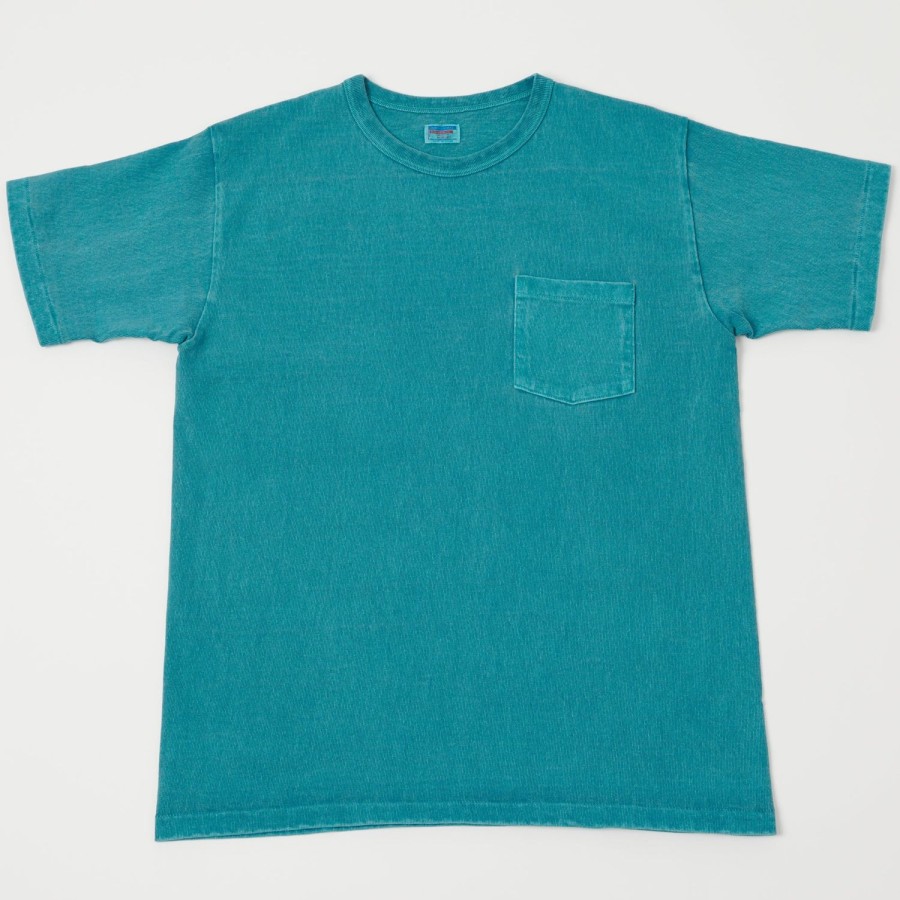 Clothing Dubbleworks | Dubbleworks Heavy Fabric Pigment Pocket Tee - Turquoise