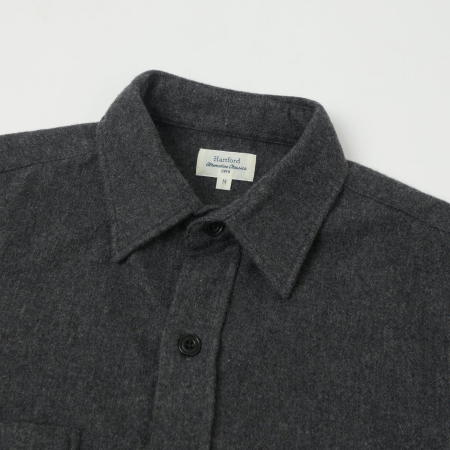 Clothing Hartford | Hartford 'Percey' Wool Shirt - Grey