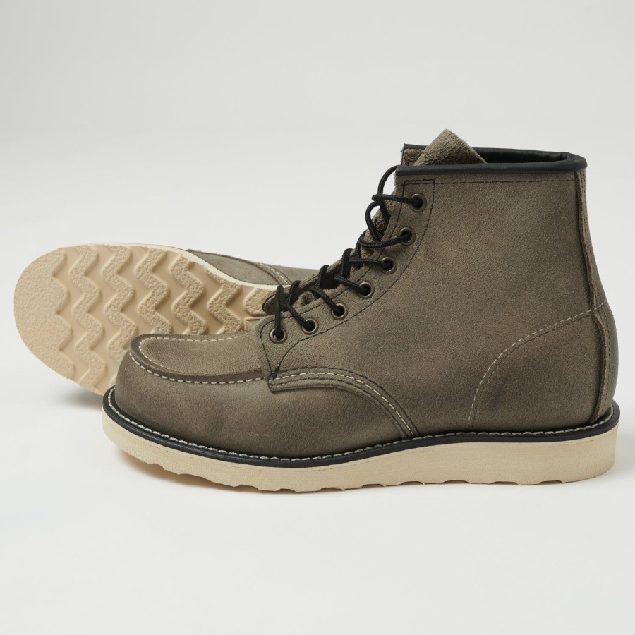 Footwear Red Wing | Red Wing 8863 6" Moc Toe Boots - Slate Suede