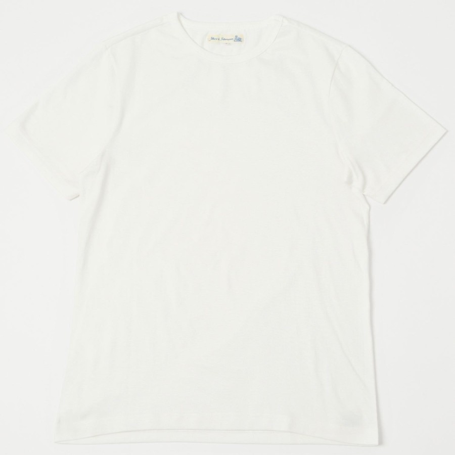 Clothing Merz b. Schwanen | Merz B. Schwanen 1950S Crew Neck Tee - White