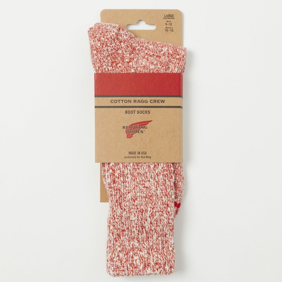 Accessories Red Wing | Red Wing 97169 Cotton Ragg Crew Sock - Rust