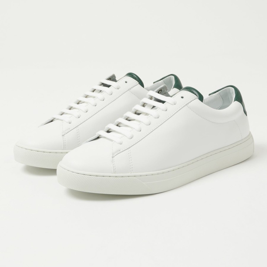 Footwear Zespa | Zespa Zsp4 Sneaker - White/Dark Green