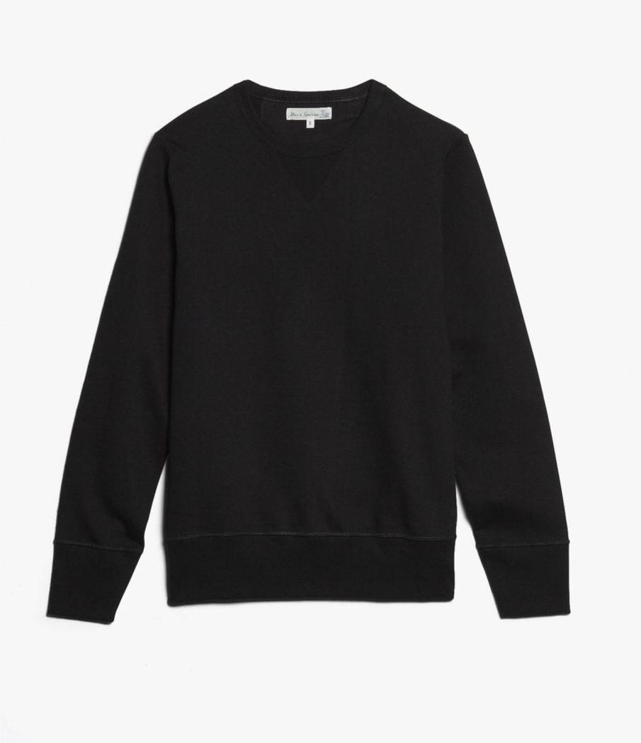 Clothing Merz b. Schwanen | Merz B. Schwanen 3S48 Heavy Sweatshirt - Deep Black