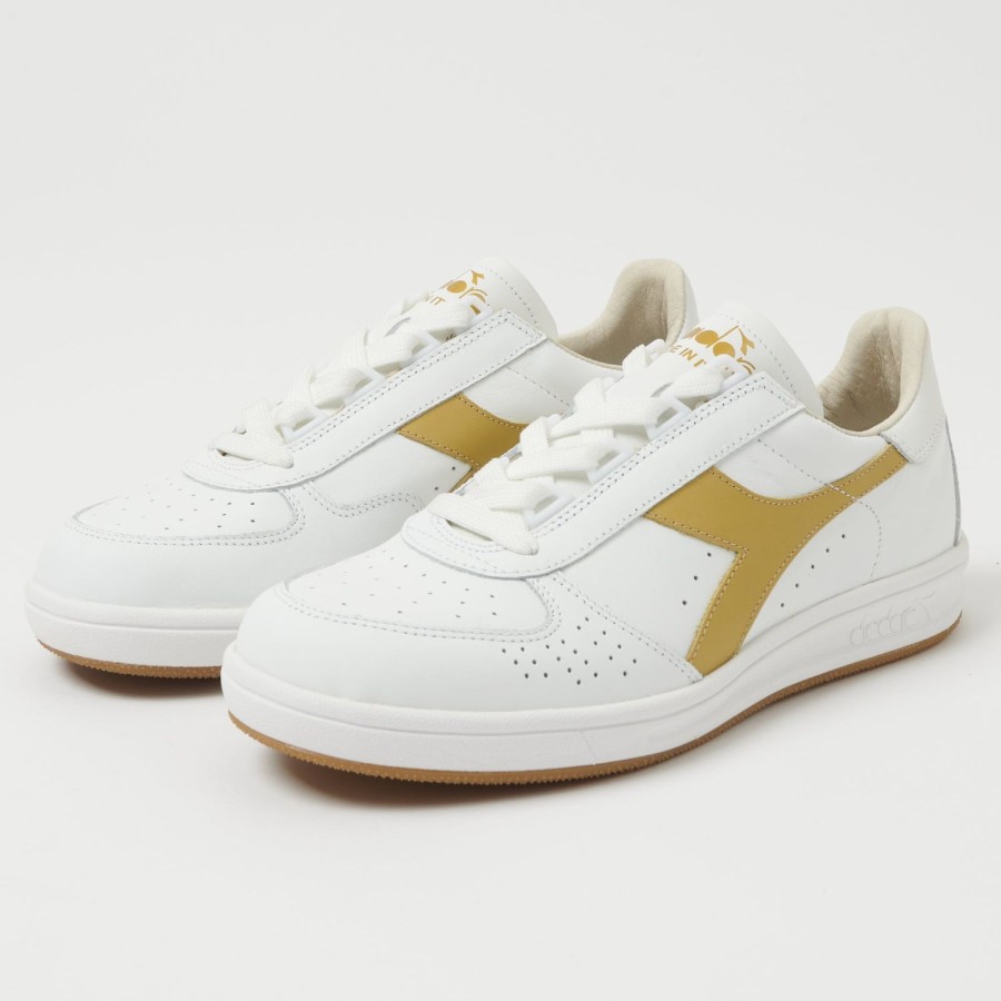 Footwear Diadora | Diadora B.Elite H Italia Sport Sneaker - White/Gold