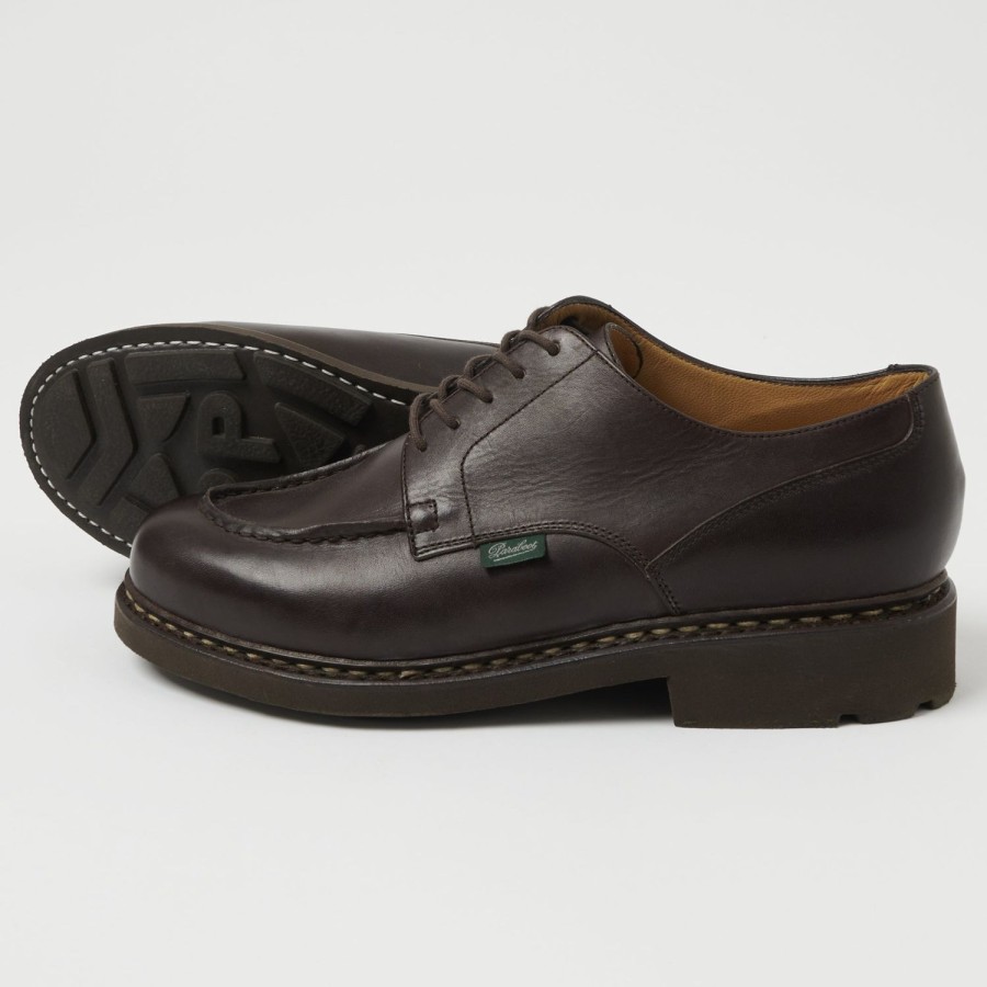 Footwear Paraboot | Paraboot Chambord Tex Shoe - Brown Lisse Cafe