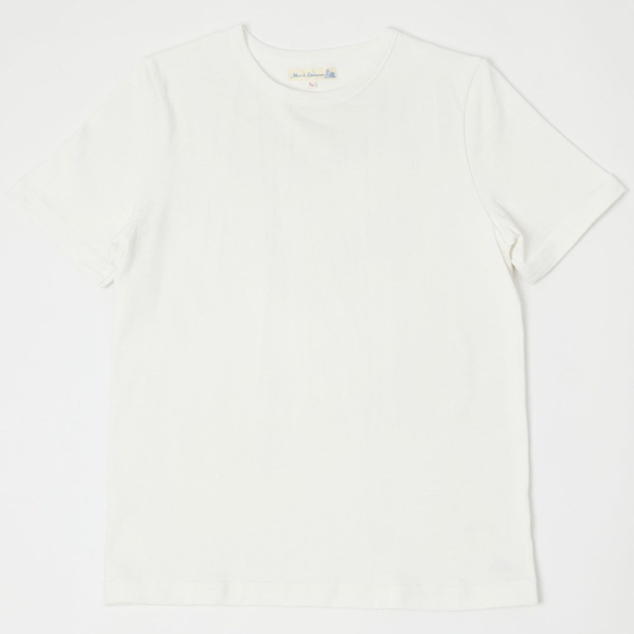 Clothing Merz b. Schwanen | Merz B. Schwanen 2S14 Heavy Crew Neck Tee - White