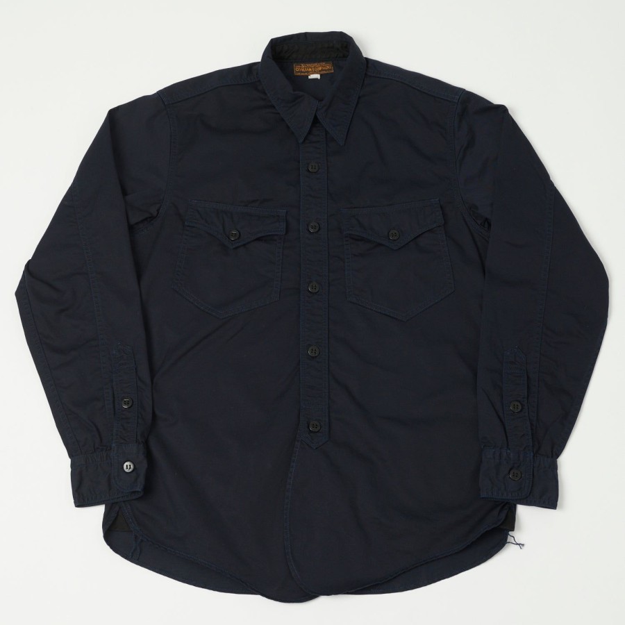 Clothing Freewheelers & Co | Freewheelers 2323001 U.S. Navy Officer Shirt - Navy