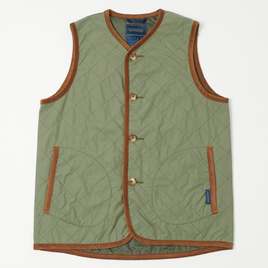 Clothing Lavenham | Lavenham Unwadded Gilet - Army Green