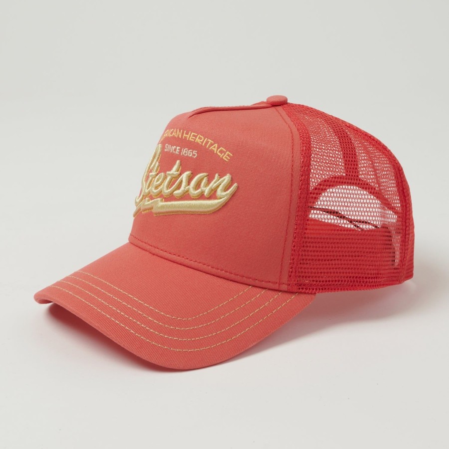 Accessories Stetson | Stetson 'American Heritage Classic' Trucker Cap - Coral