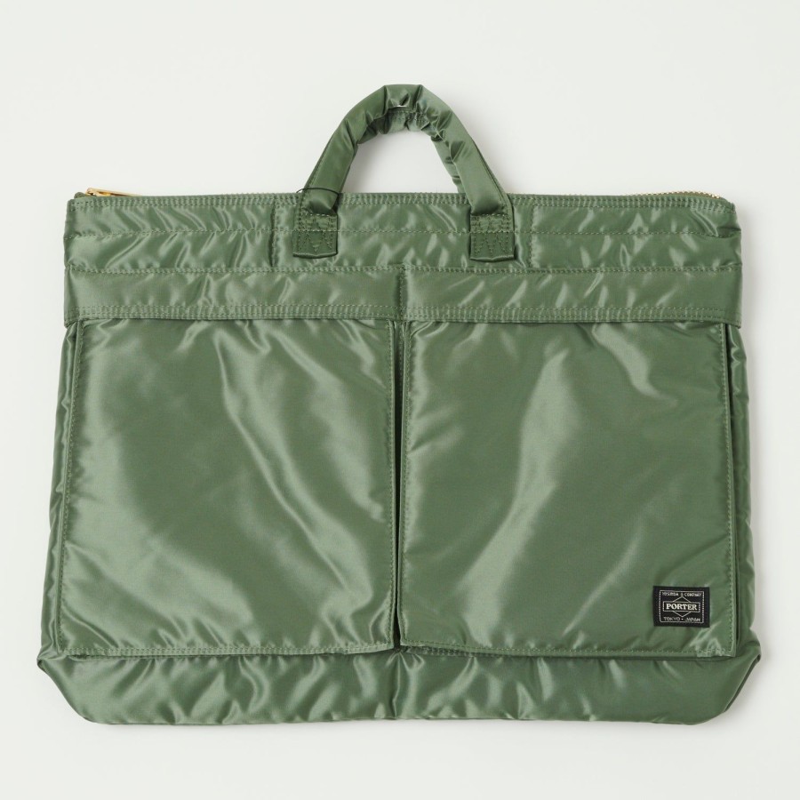 Accessories Porter - Yoshida & Co. | Porter-Yoshida & Co. Large Tanker Short Helmet Bag - Sage Green