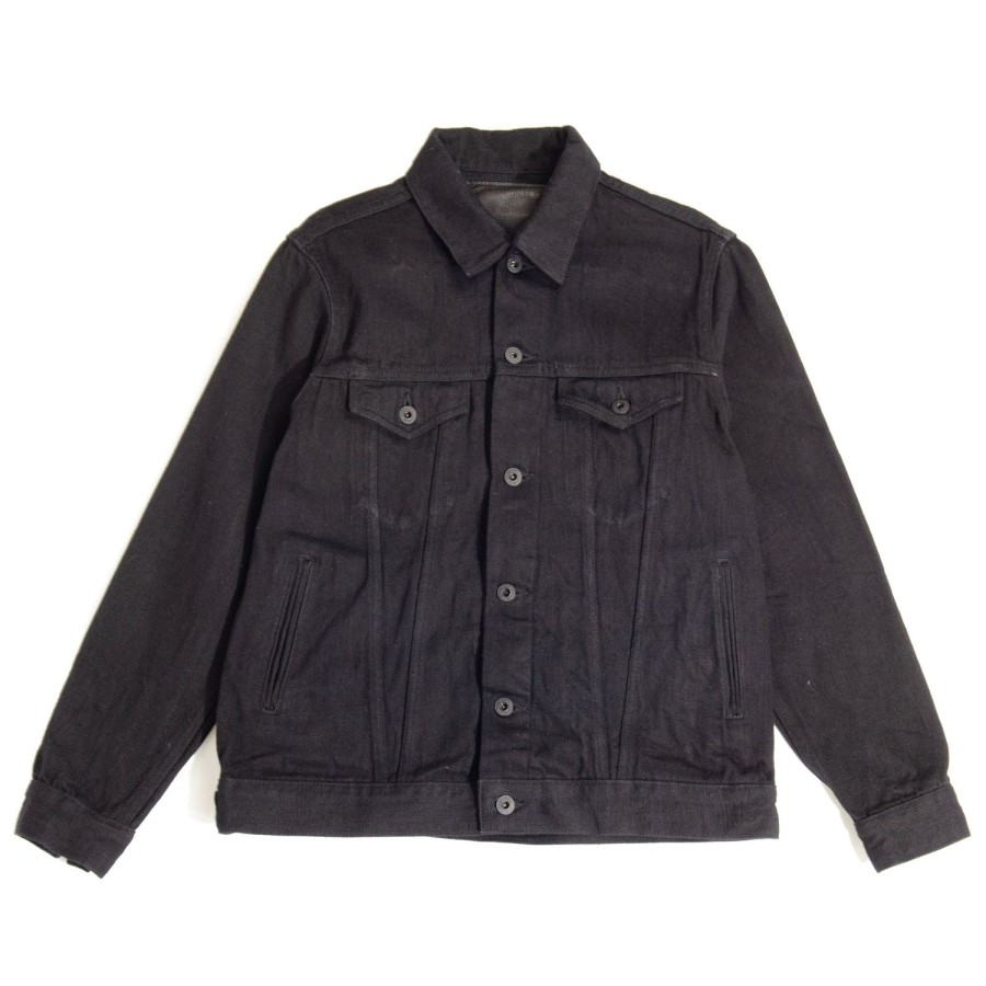 Clothing ONI Denim | Oni 02207 Kiraku Ii 12Oz Type Iii Denim Jacket - Black