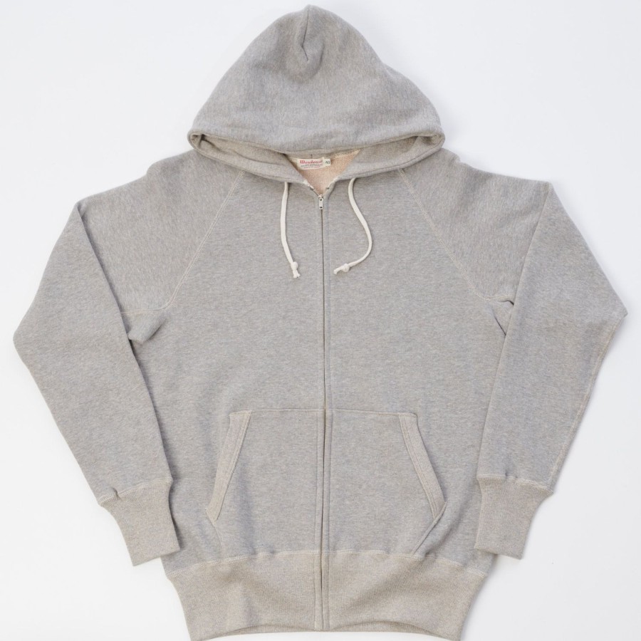 Clothing Warehouse & Co | Warehouse 451 Freedom Raglan Full Zip Hoodie - Heather Grey