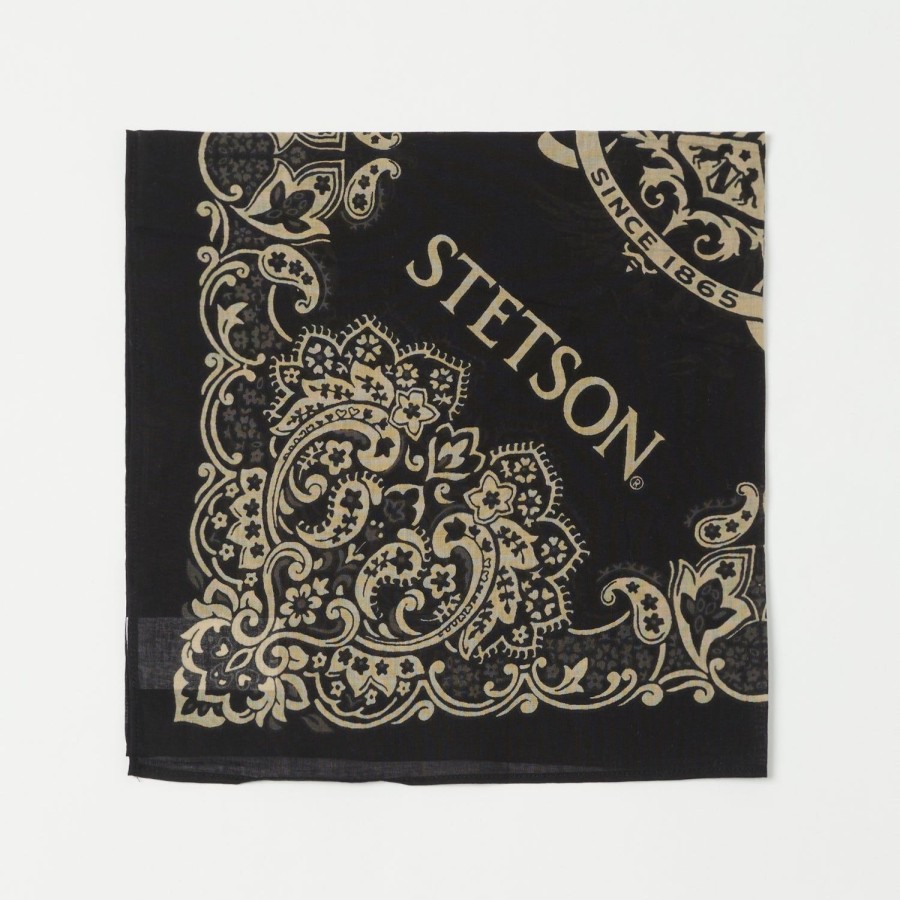 Accessories Stetson | Stetson Cotton Bandana - Black