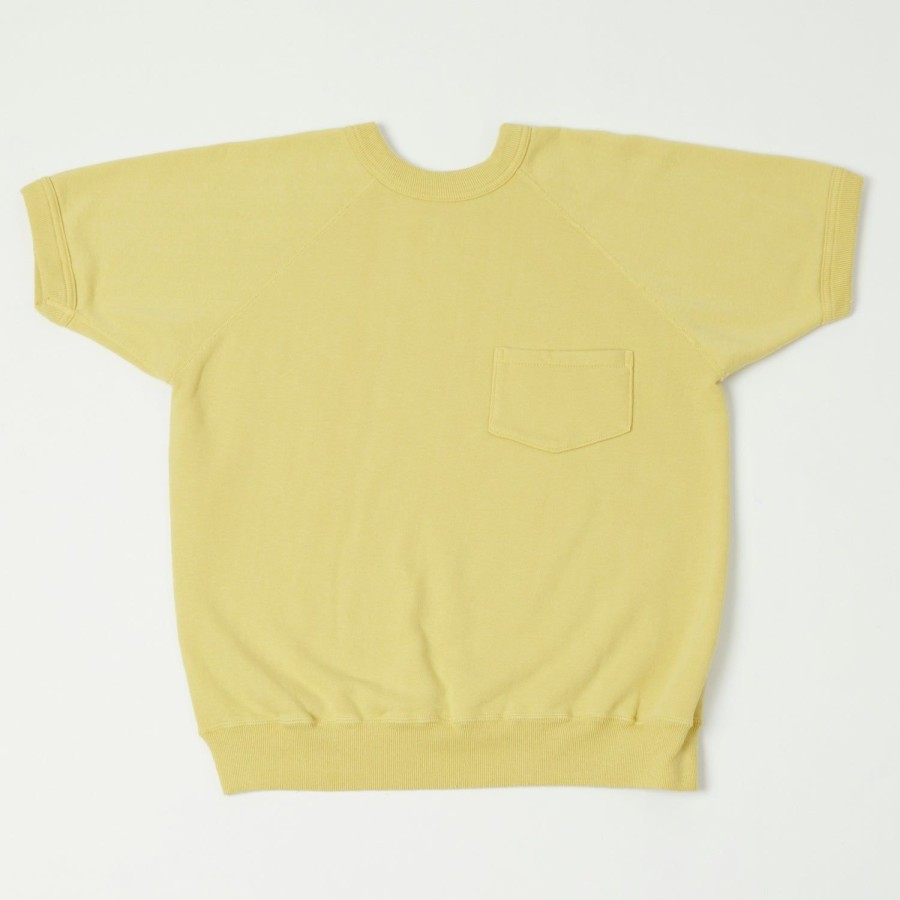 Clothing Warehouse & Co | Warehouse 4085 S/S Sweatshirt W/ Pocket - Yellow