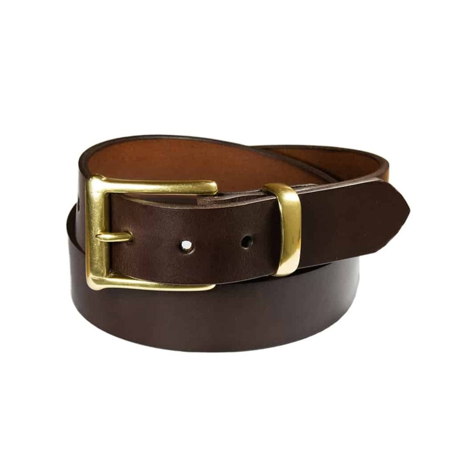 Accessories Barnes & Moore | Barnes & Moore Garrison Belt - Deep Honey/Brass