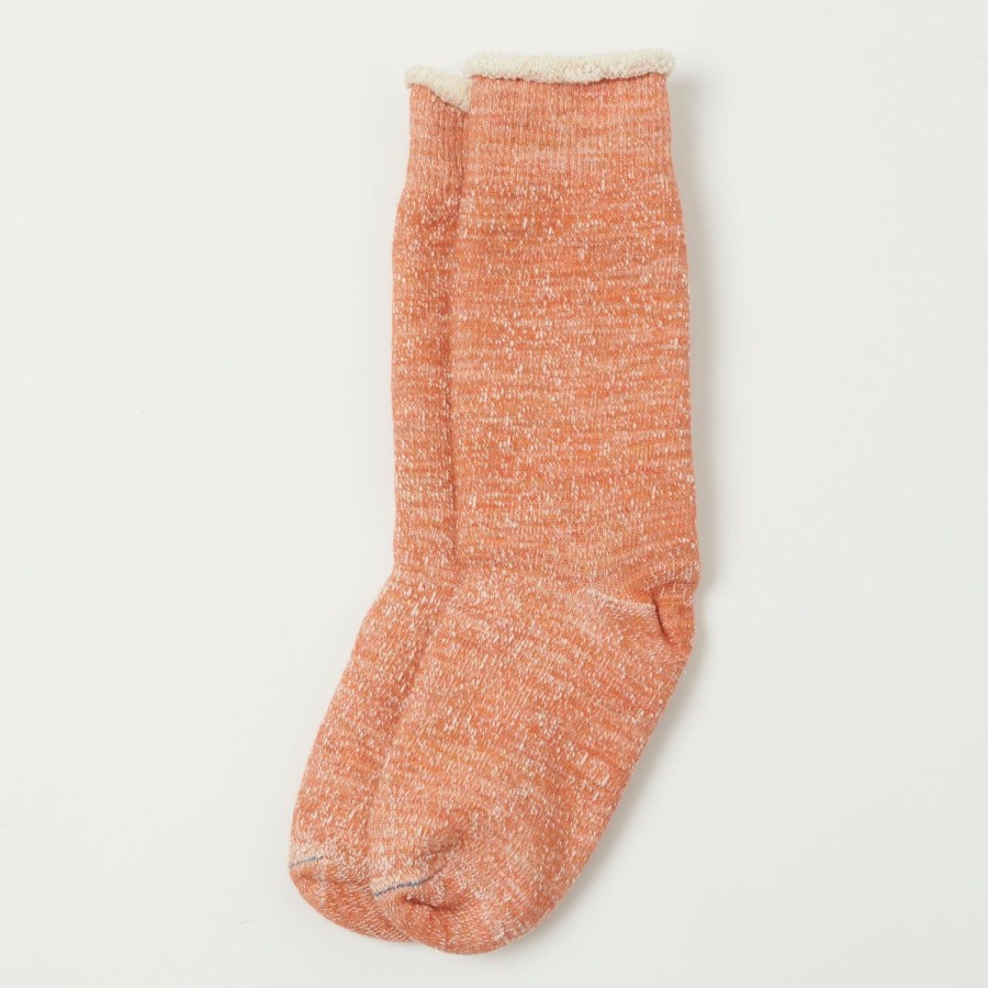 Accessories RoToTo | Rototo Double Face Crew Sock - Orange