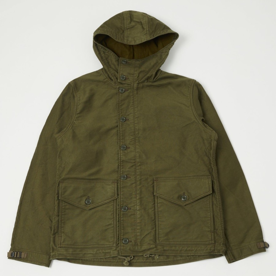 Clothing Freewheelers & Co | Freewheelers 2321006 'Union Special' Deck Worker Parka - Olive