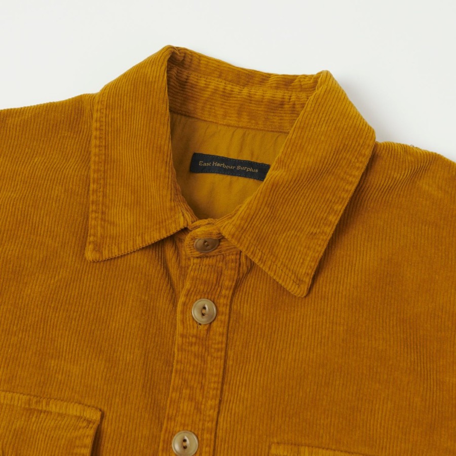 Clothing East Harbour Surplus | East Harbour Surplus 'Leonard' Corduroy Overshirt - Mustard