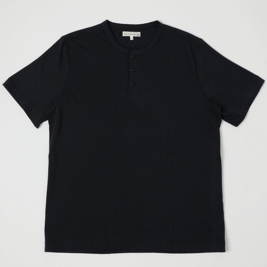 Clothing Merz b. Schwanen | Merz B. Schwanen 204Sl Henley - Charcoal