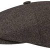 Accessories Stetson | Stetson 6840107-61 Hatteras Wool Flat Cap - Brown