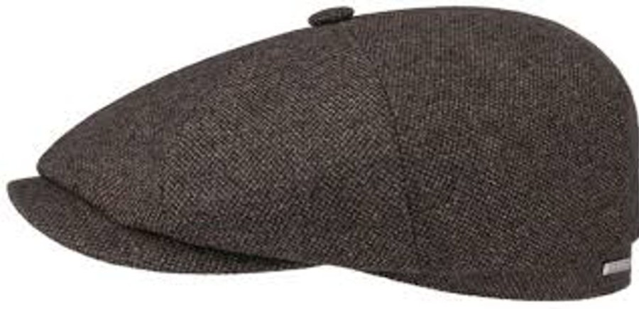 Accessories Stetson | Stetson 6840107-61 Hatteras Wool Flat Cap - Brown