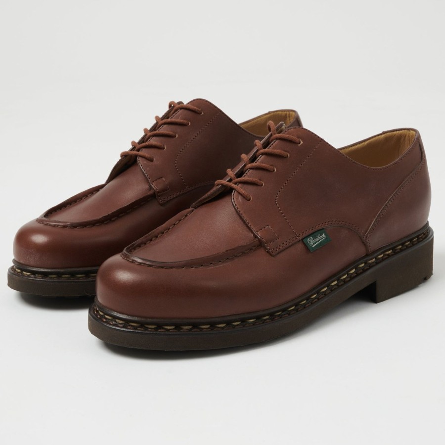 Footwear Paraboot | Paraboot Chambord Tex Shoe - Brown Lisse Marron