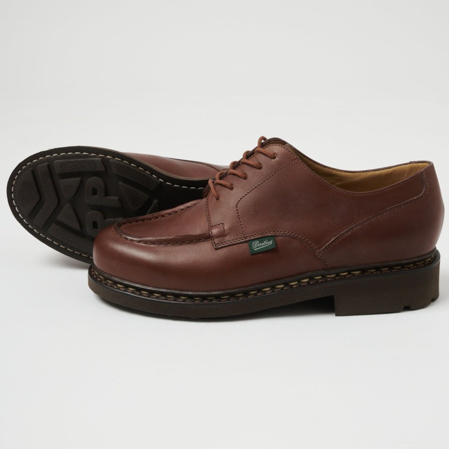 Footwear Paraboot | Paraboot Chambord Tex Shoe - Brown Lisse Marron