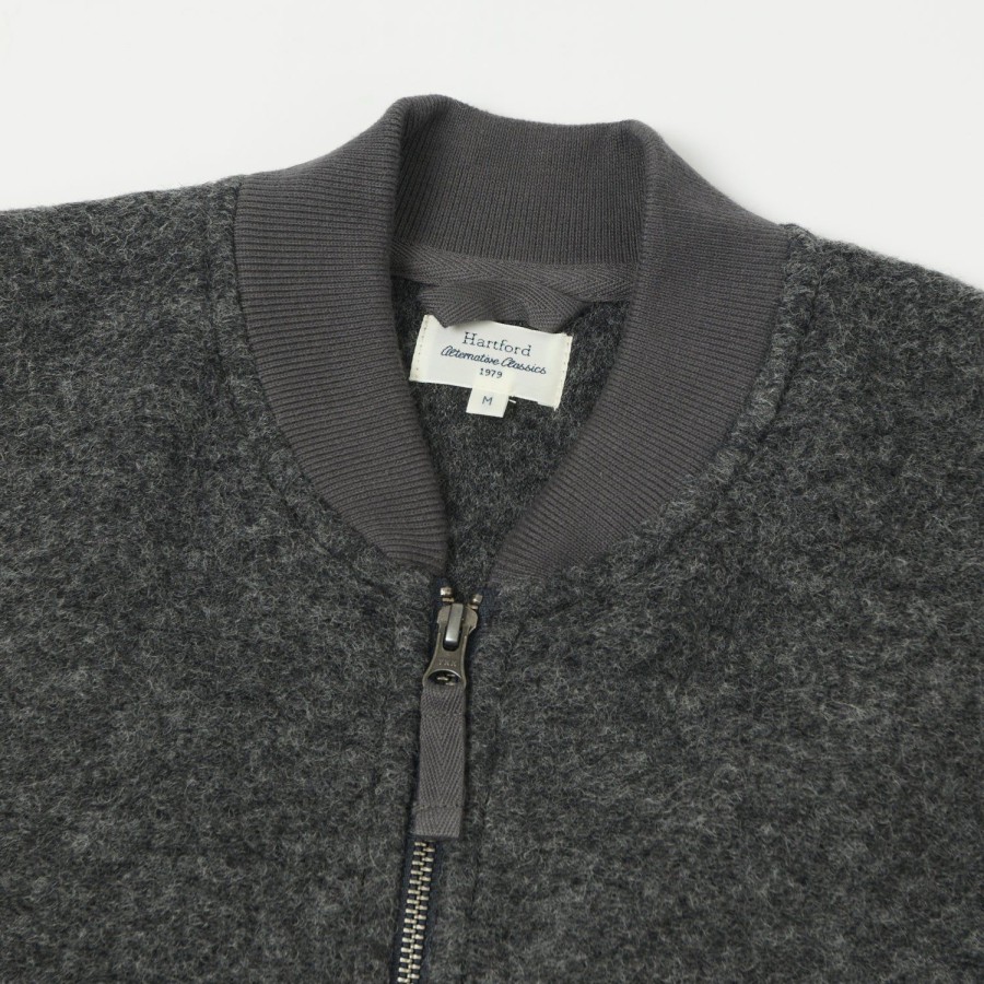 Clothing Hartford | Hartford Knitted Wool Vest - Charcoal