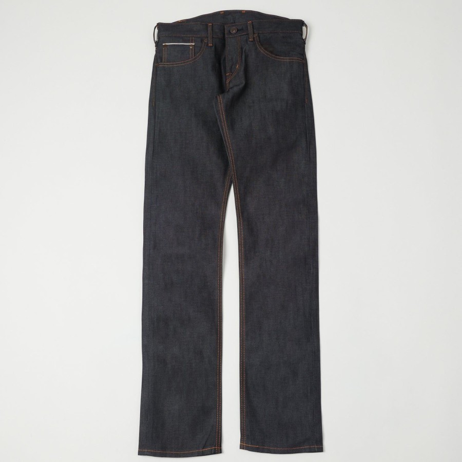 Clothing Edwin | Edwin Sen Cinch Blue/Grey Selvage Slim Straight Jeans