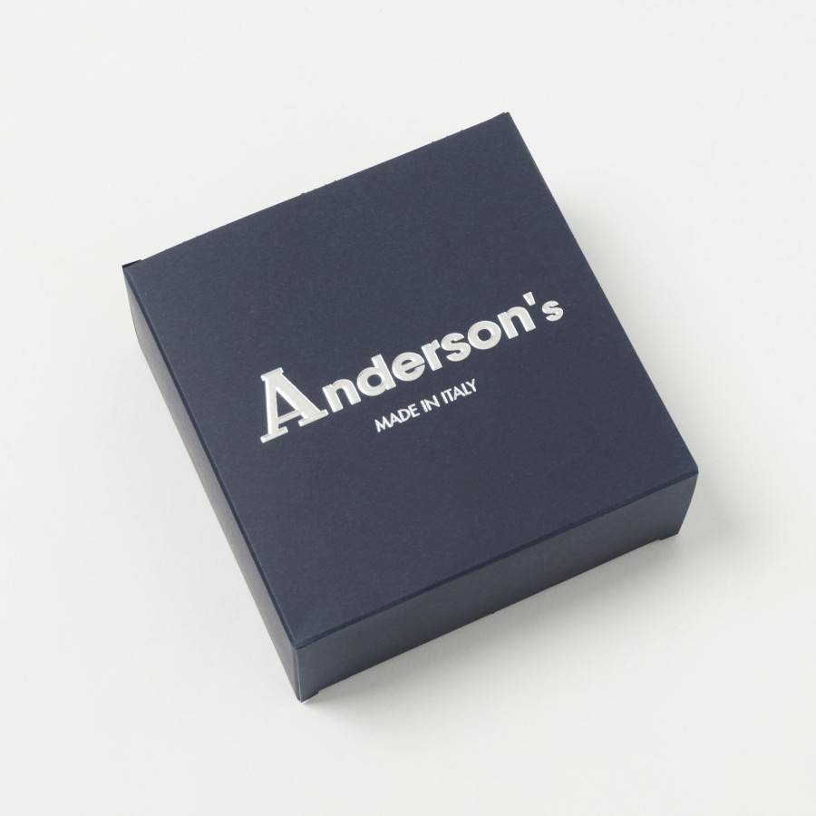 Accessories Anderson's | Anderson'S Leather 3.5Cm Woven Belt - Black